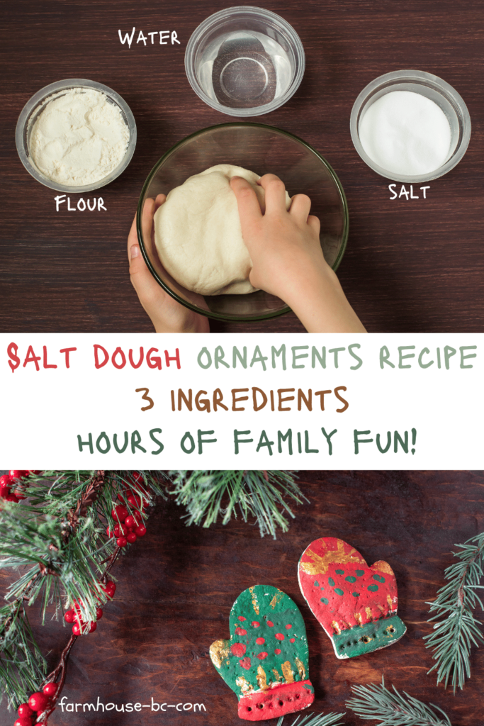 Easy salt dough ornaments for the holidays! DIY instructions on how to make these fun crafts!