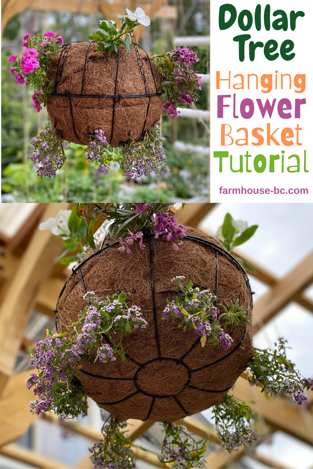 Hanging Flower Basket In 20 Easy Steps ? Farmhouse bc