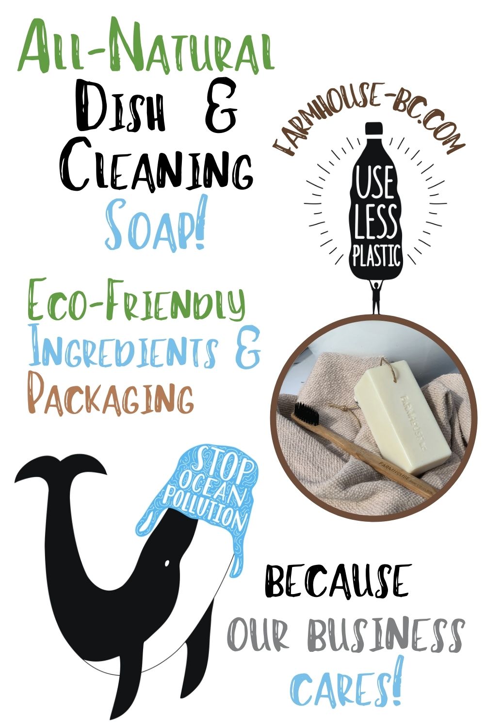 Vegan friendly natural dish soap