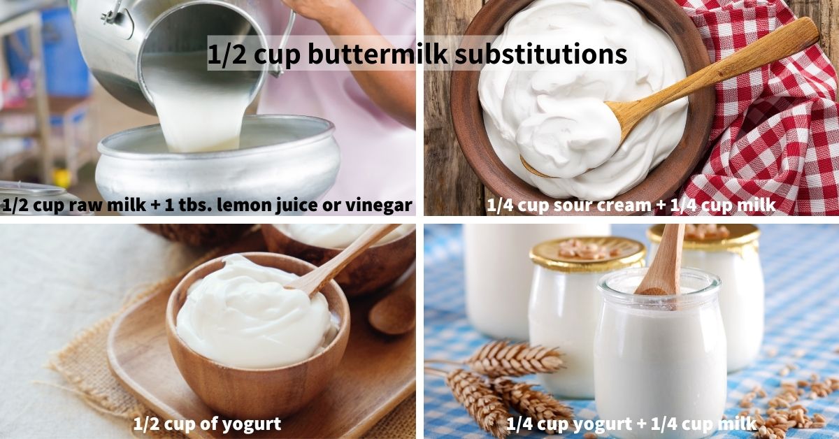 Ingredients used for substituting buttermilk