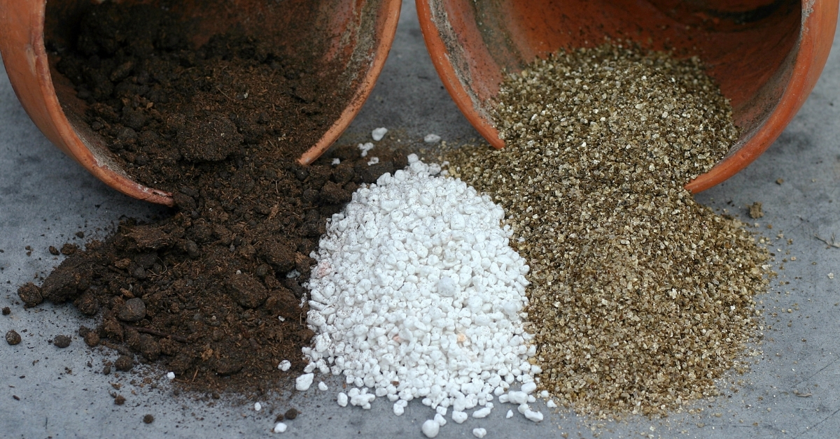 Use natural ingredients in your garden like compost, cow manure, perlite, and vermiculite