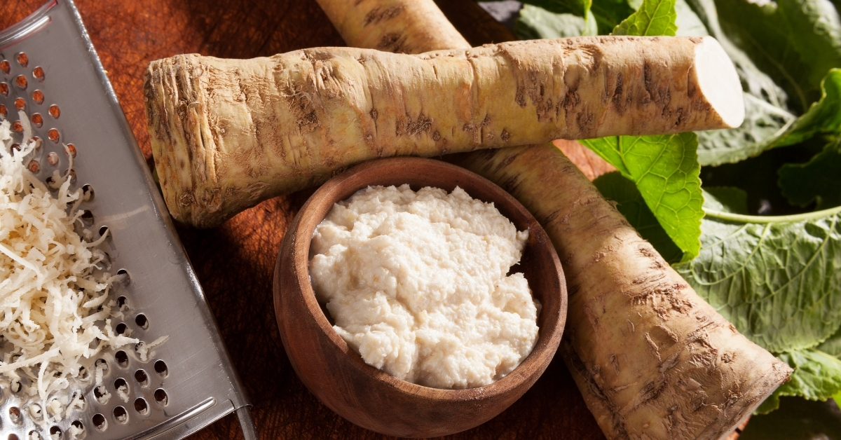 Finely Grate or Dice Very Finely Fresh Horseradish Root to Make Homemade Horseradish Mustard