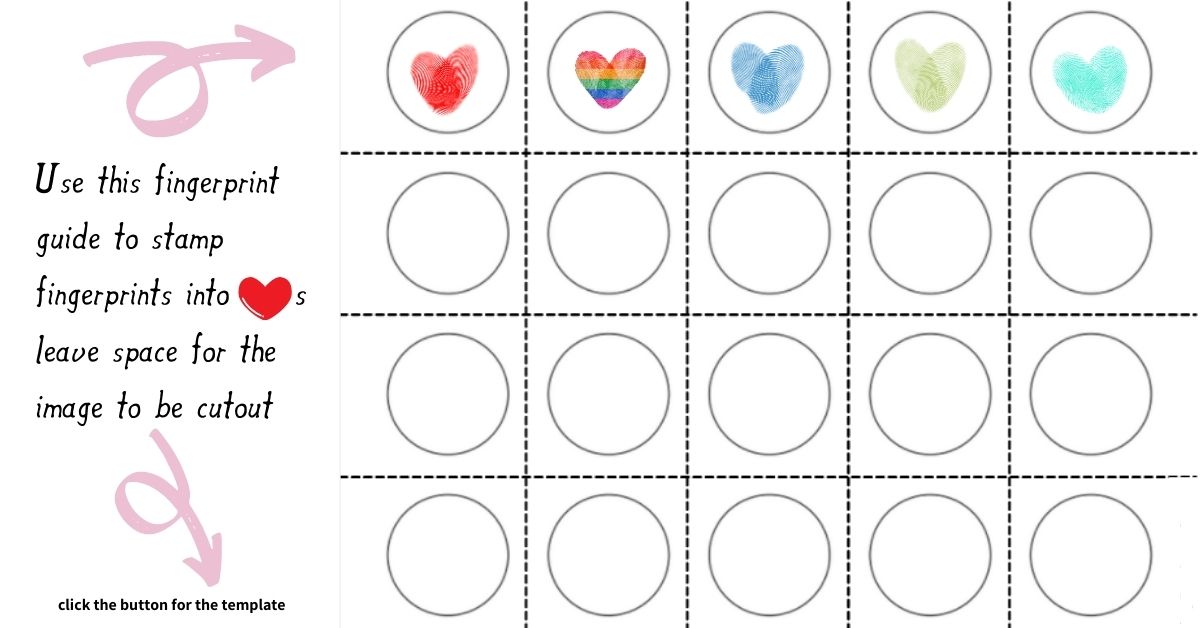 Fingerprint glass gem template leading to a downloadable button for a blank template
