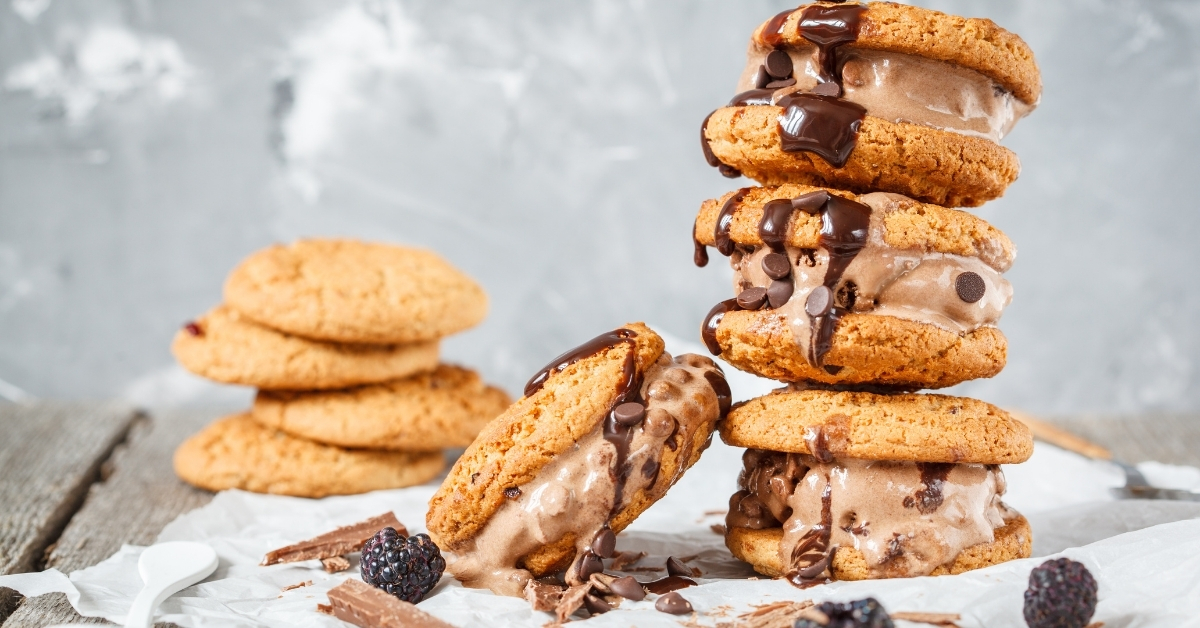 Homemade ice cream and cookies are the perfect mix for ice cream sandwiches. 
