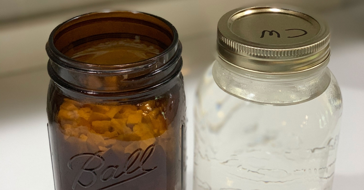 Homemade lemon cleaners made with moonshine