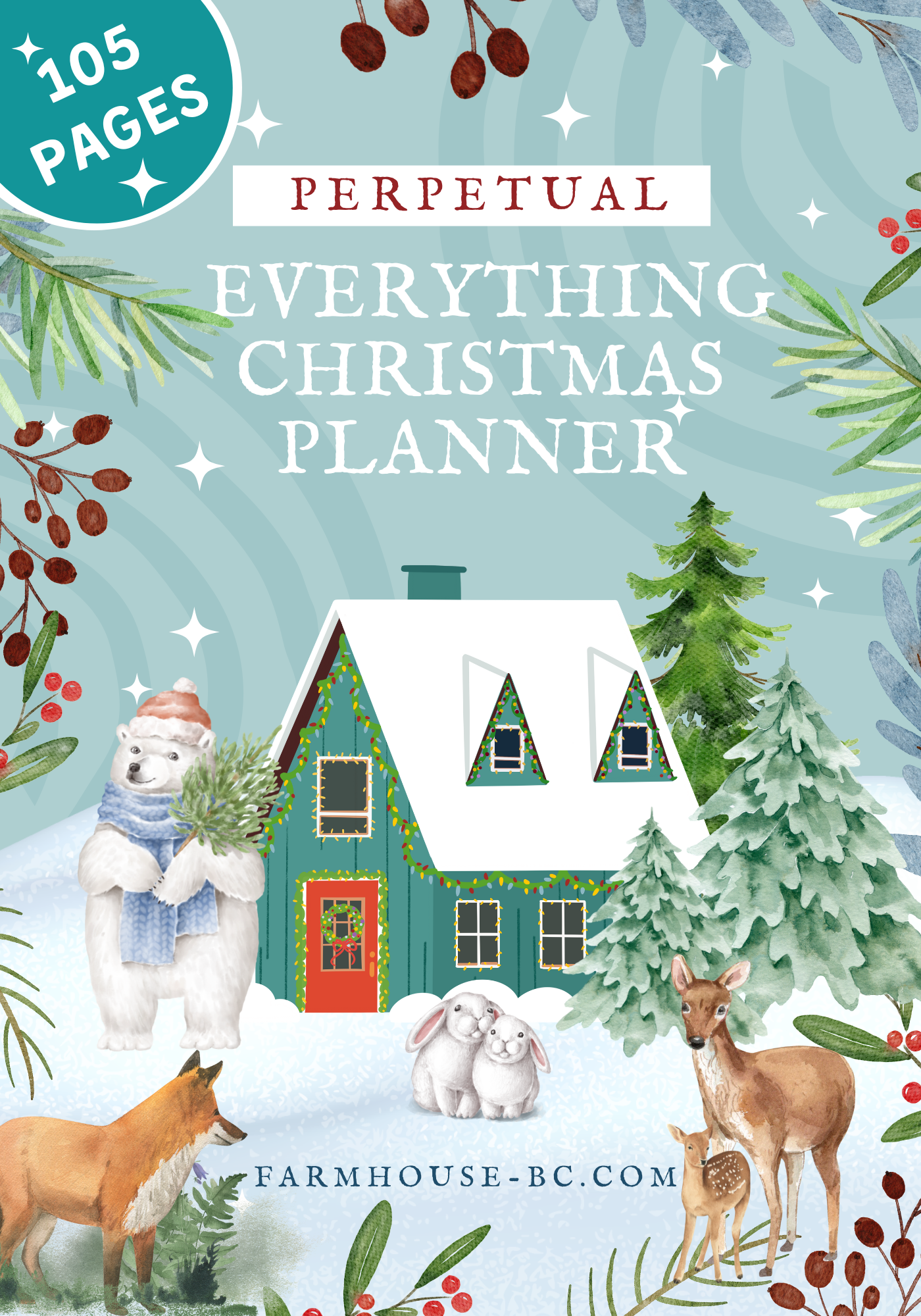 Beautiful Christmas Planner that is perpetual