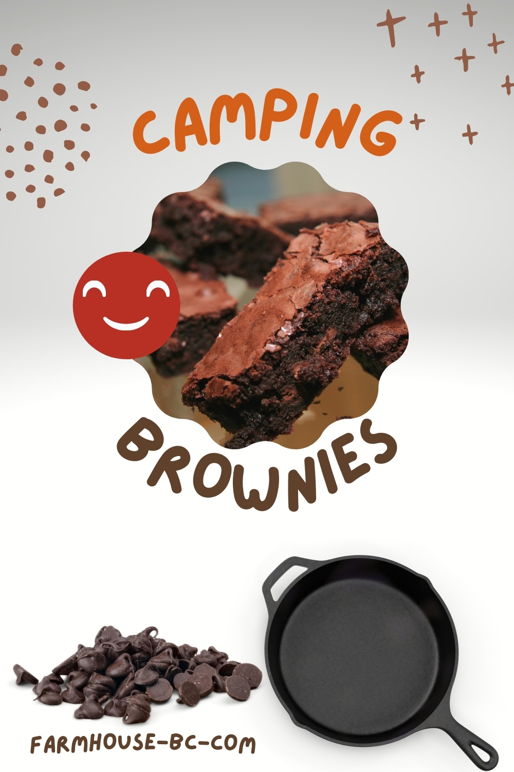 Quick Brownies, One Bowl, Great for camping