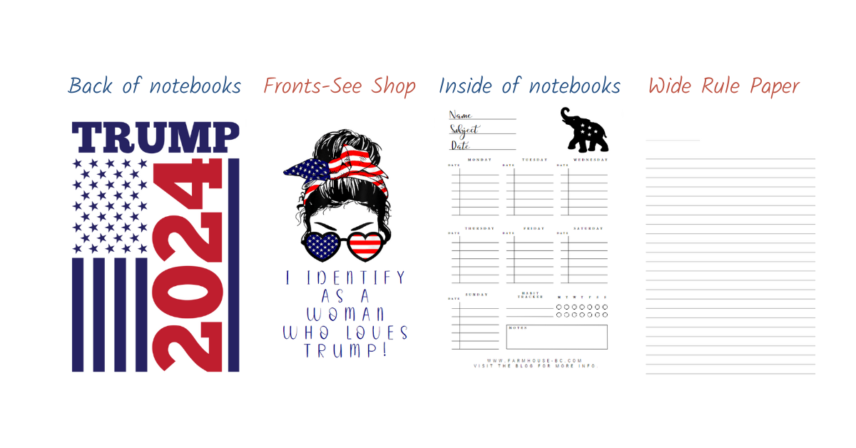 Trump Inspired notebooks