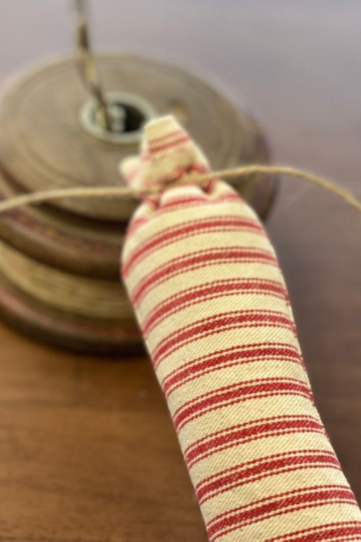 Use all-natural jute to close the top of the stocking