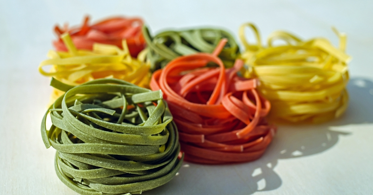 Different types of noodles to make.