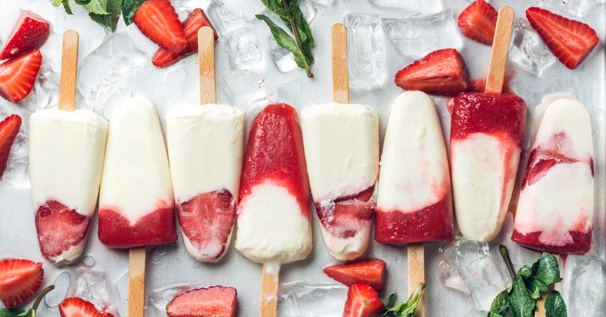 Yogurt pops are easy to make.