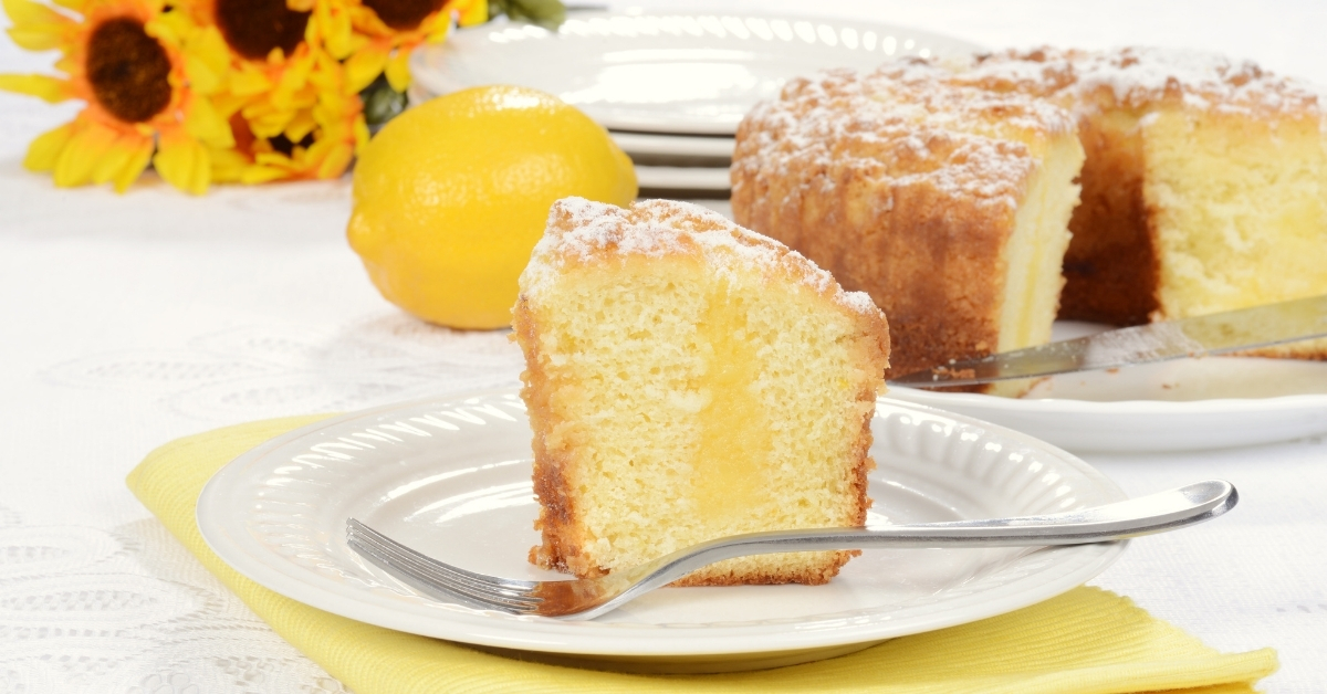lemon curd in coffee cake