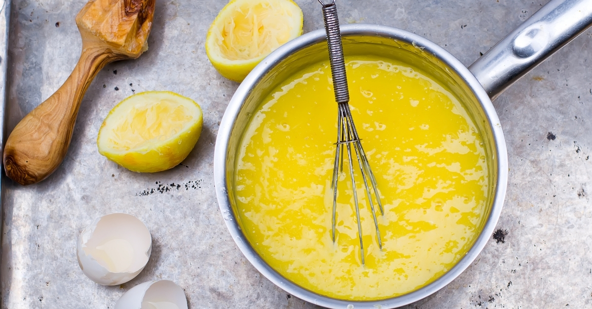 lemon curd on stove top