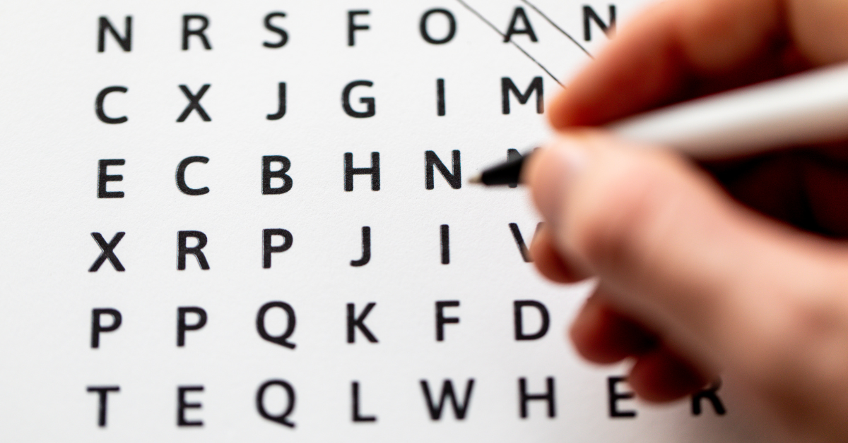 Word search and puzzles are good exercises for the brain